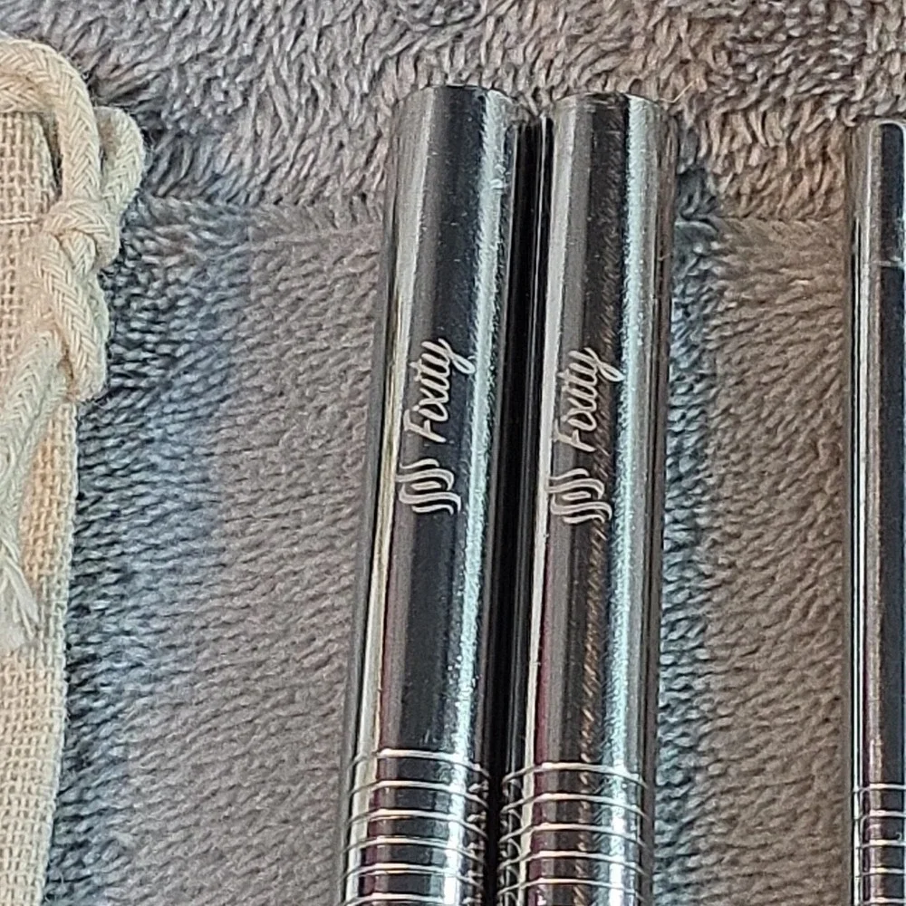 Stainless Steel Straw Set 14 Pc Hiking Camping‎ Reusable